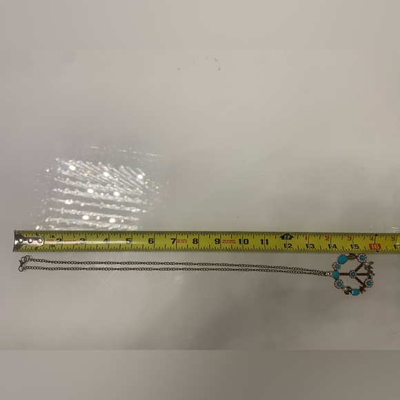 Bundle 3/$21! Beautifully detailed Peace Retro Necklace - Picture 4 of 6